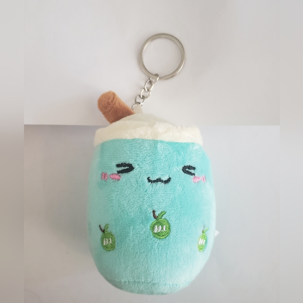 New Green Apple Boba Plush Keychain